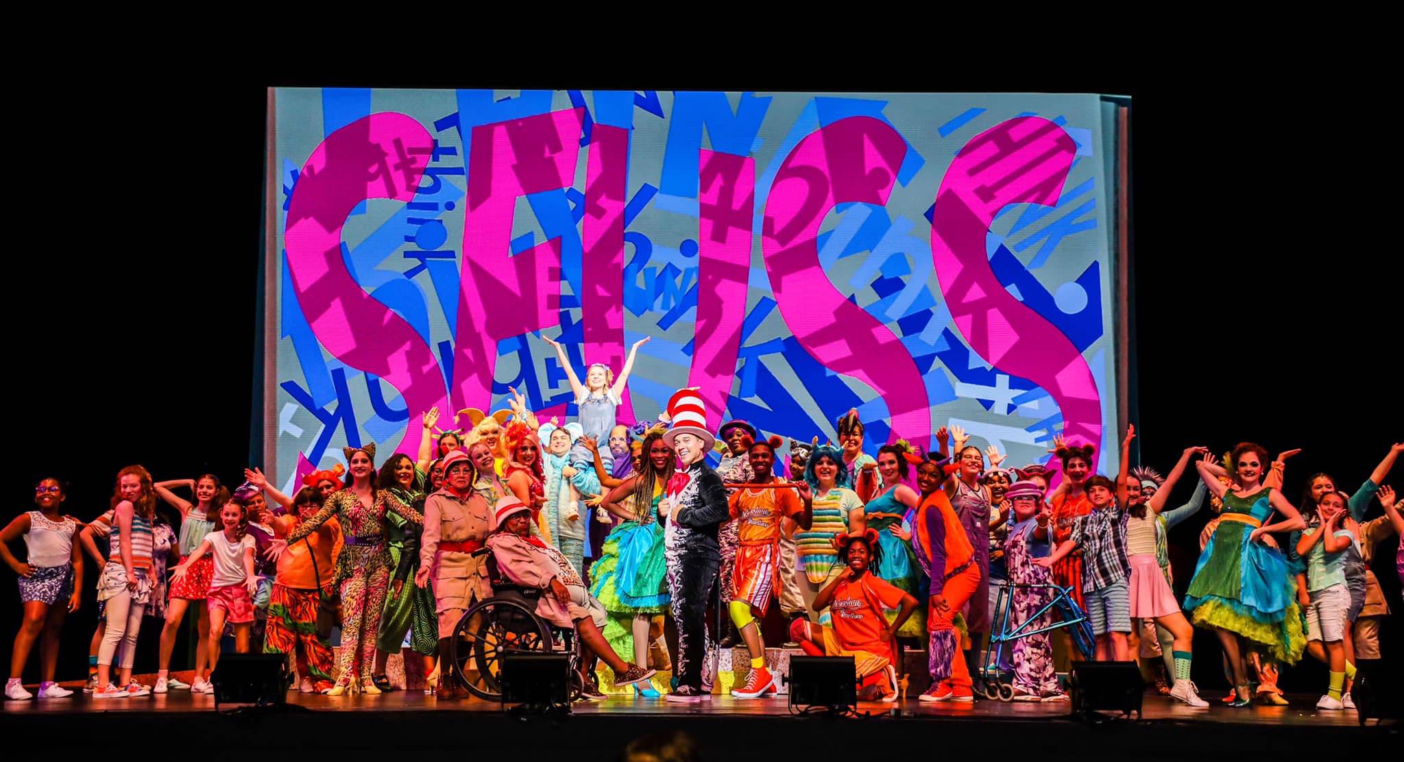 TUTS Public Works Houston production of Seussical which took place in July 2019 at Miller Outdoor Theatre