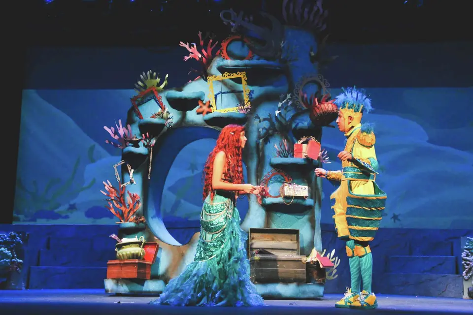 Cypress Ranch junior Mireya Velasquez is a 2019 Tommy Tune Award nominee for Best Actress. Here, Velasquez as Ariel and junior Joshua Nguyen as Flounder, perform a scene together in "Disney's The Little Mermaid". Courtesy of Cy-Fair ISD.